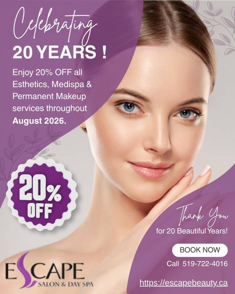 Escape Salon & Beauty Spa - 20% off